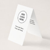 Carte De Visite Ajouter Votre Logo Design Vertical Moderne (Devant)
