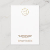 Carte De Visite Ajouter Votre Logo Écran d'oreille 3 paires blanc (Dos)