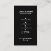 Carte De Visite Ajouter votre logo Écran d'oreille noir blanc (Dos)