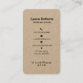 Carte De Visite Ajouter votre logo écran d'oreille papier Kraft (Dos)