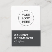 Carte De Visite Ajouter votre logo et code QR Modern Chic (Devant)