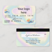 Carte De Visite ajouter votre logo Holographe Moderne Style de car (Devant / Derrière)