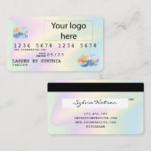 Carte De Visite ajouter votre logo Holographe Moderne Style de car (Devant / Derrière)