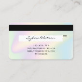 Carte De Visite ajouter votre logo Holographe Moderne Style de car (Dos)