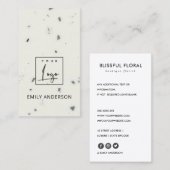 CARTE DE VISITE AJOUTER VOTRE LOGO MINIMAL CERAMIC TEXTURE PROFESS (Devant / Derrière)