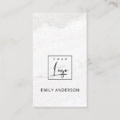 CARTE DE VISITE AJOUTER VOTRE LOGO MINIMAL STONE TEXTURE PROFESSIO (Devant)