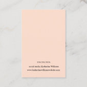 Carte De Visite Ajouter votre logo Peach Boarder Earring Display (Dos)