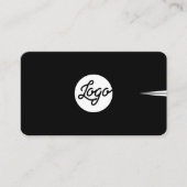 Carte De Visite Ajouter votre logo personnalisé Cercle professionn (Devant)