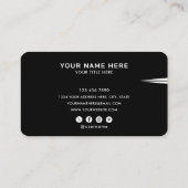 Carte De Visite Ajouter votre logo personnalisé Cercle professionn (Dos)