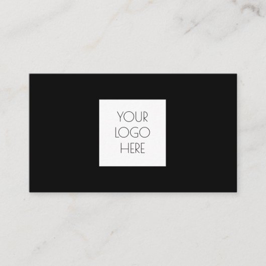 Carte De Visite Ajouter votre logo personnalisé Professionnel Blac (Devant)