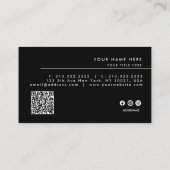 Carte De Visite Ajouter votre logo personnalisé QR Code (Dos)