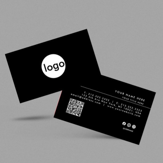Carte De Visite Ajouter votre logo personnalisé QR Code