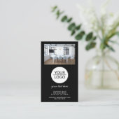 Carte De Visite Ajouter votre logo Promotion du texte personnalisé (Debout devant)