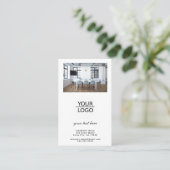 Carte De Visite Ajouter votre logo Promotion Texte Personnalisé Ph (Debout devant)