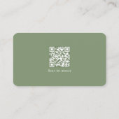 Carte De Visite Ajouter votre logo QR Code Botanique simple (Dos)
