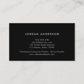 Carte De Visite Ajouter votre logo Séparateur simple Couleur modif (Dos)