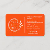 Carte De Visite Ajouter votre logo Social Media QR Code Entreprise (Devant)