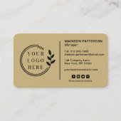 Carte De Visite Ajouter votre logo Social Media QR Code Entreprise (Devant)