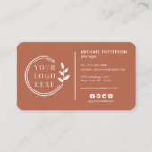 Carte De Visite Ajouter votre logo Social Media QR Code Entreprise (Devant)