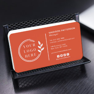 Carte De Visite Ajouter votre logo Social Media QR Code Entreprise