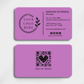 Carte De Visite Ajouter votre logo Social Media QR Code Entreprise