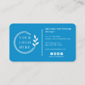 Carte De Visite Ajouter votre logo Social Media QR Code Entreprise (Devant)