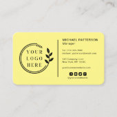 Carte De Visite Ajouter votre logo Social Media QR Code Entreprise (Devant)