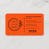 Carte De Visite Ajouter votre logo Social Media QR Code Entreprise (Devant)