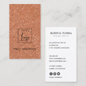 CARTE DE VISITE AJOUTER VOTRE LOGO TERRACOTTA R RUSTIC TERRAZZO TE (Devant / Derrière)