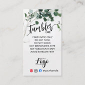 Carte De Visite AJOUTER VOTRE LOGO TONbler CARE vinyle eucalyptus (Devant)