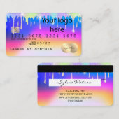 Carte De Visite ajouter votre logoCarte de crédit moderne Holograp (Devant / Derrière)