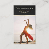 Carte De Visite Ajouter votre moniteur de danse photo Business (Devant)