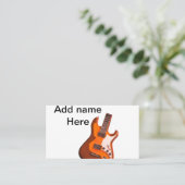 Carte De Visite Ajouter votre nom texte brun acoustique guitare éd (Debout devant)