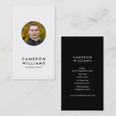 Carte De Visite Ajouter votre photo couleur modifiable médias soci (Devant / Derrière)
