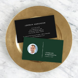 Carte De Visite Ajouter votre photo Séparateur simple Couleur modi