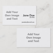 Carte De Visite Ajouter Votre Propre Image Et Votre Propre Texte (Devant / Derrière)