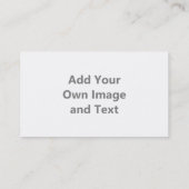 Carte De Visite Ajouter Votre Propre Image Et Votre Propre Texte (Dos)