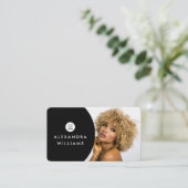 Carte De Visite Ajouter votre propre image QR Code & Logo Modern B (Debout devant)