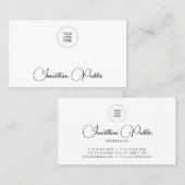 Carte De Visite Ajouter votre propre logo de société ici Modèle (Devant / Derrière)