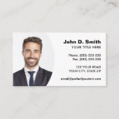Carte De Visite Ajouter votre propre photo moderne professionnel (Devant)