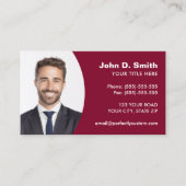 Carte De Visite Ajouter votre propre photo moderne professionnel b (Devant)