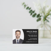 Carte De Visite Ajouter votre propre photo moderne professionnel n (Debout devant)