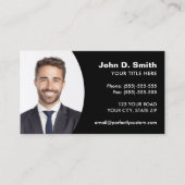 Carte De Visite Ajouter votre propre photo moderne professionnel n (Devant)