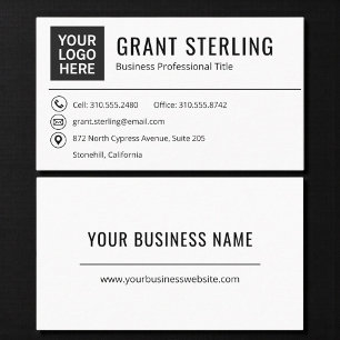 Carte De Visite Ajoutez le logo de votre entreprise