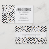 Carte De Visite Ajoutez vos courses et points | noirs nommés de (Devant / Derrière)