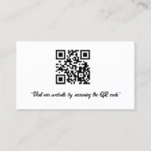 Carte De Visite Ajoutez vos propres icônes logo URL créative code  (Dos)