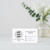 Carte De Visite Ajoutez vos propres icônes logo URL créative code  (Debout devant)