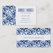 Carte De Visite Ajoutez votre encre | peinte à la main nommée (Devant / Derrière)