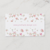 Carte De Visite Ajoutez votre fleur rose | molle nommée (Dos)