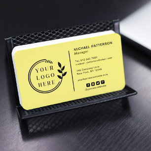Carte De Visite Ajoutez votre logo Code QR des médias sociaux Entr